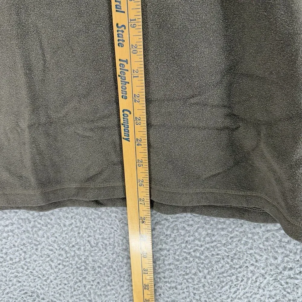 North Face Sweater Mens XL Green Black Trim 1/4 Zip‎ Sweatshirt Mock Neck READ